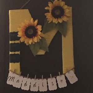 handmade diaper cakes and door hangers